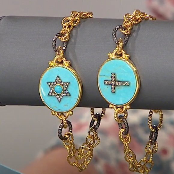 RARITIES Carol Brodie KingmanTURQUOISE Star Bracelet new